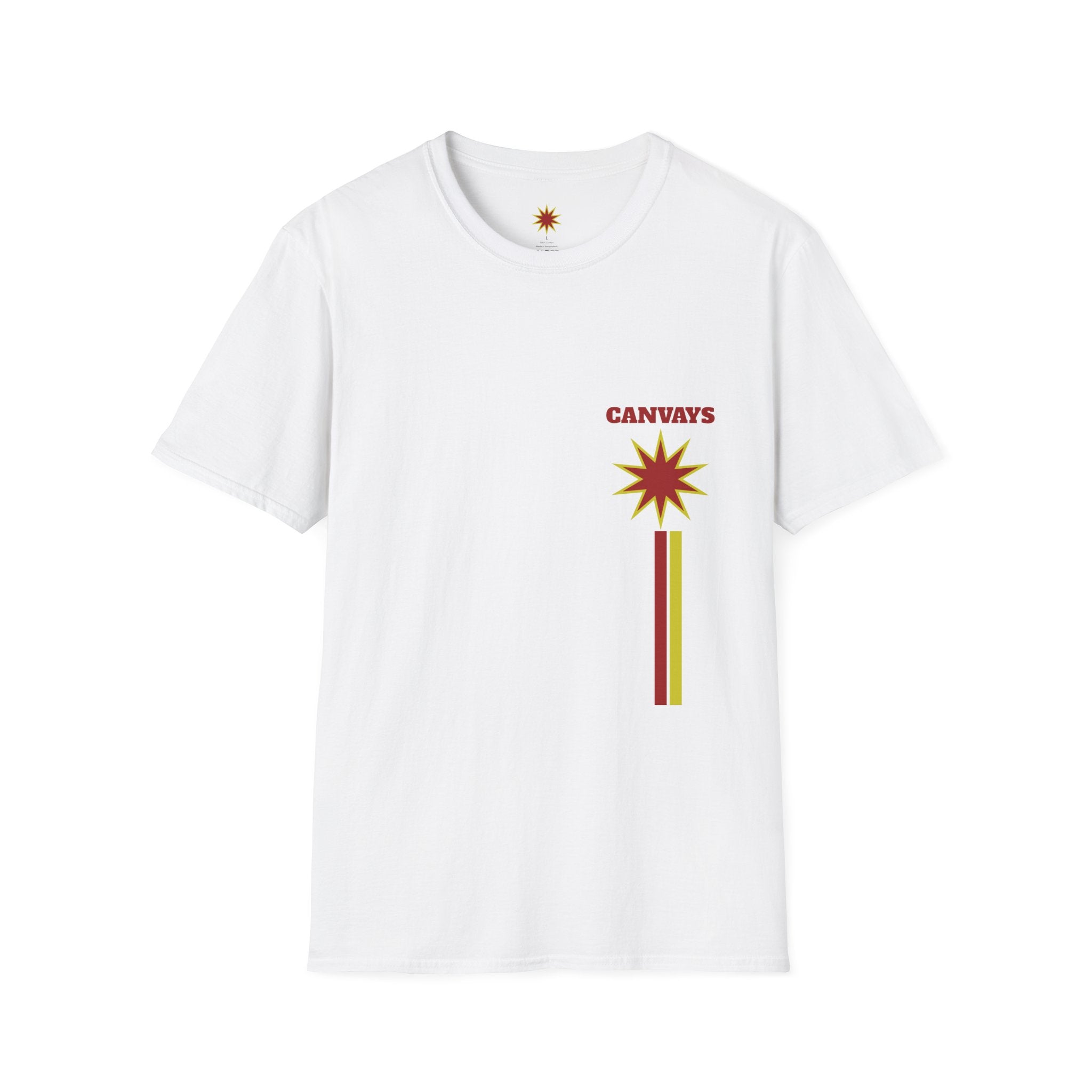 Heart Graphic T-Shirt — Retro Red & Lime Layered Heart Tee