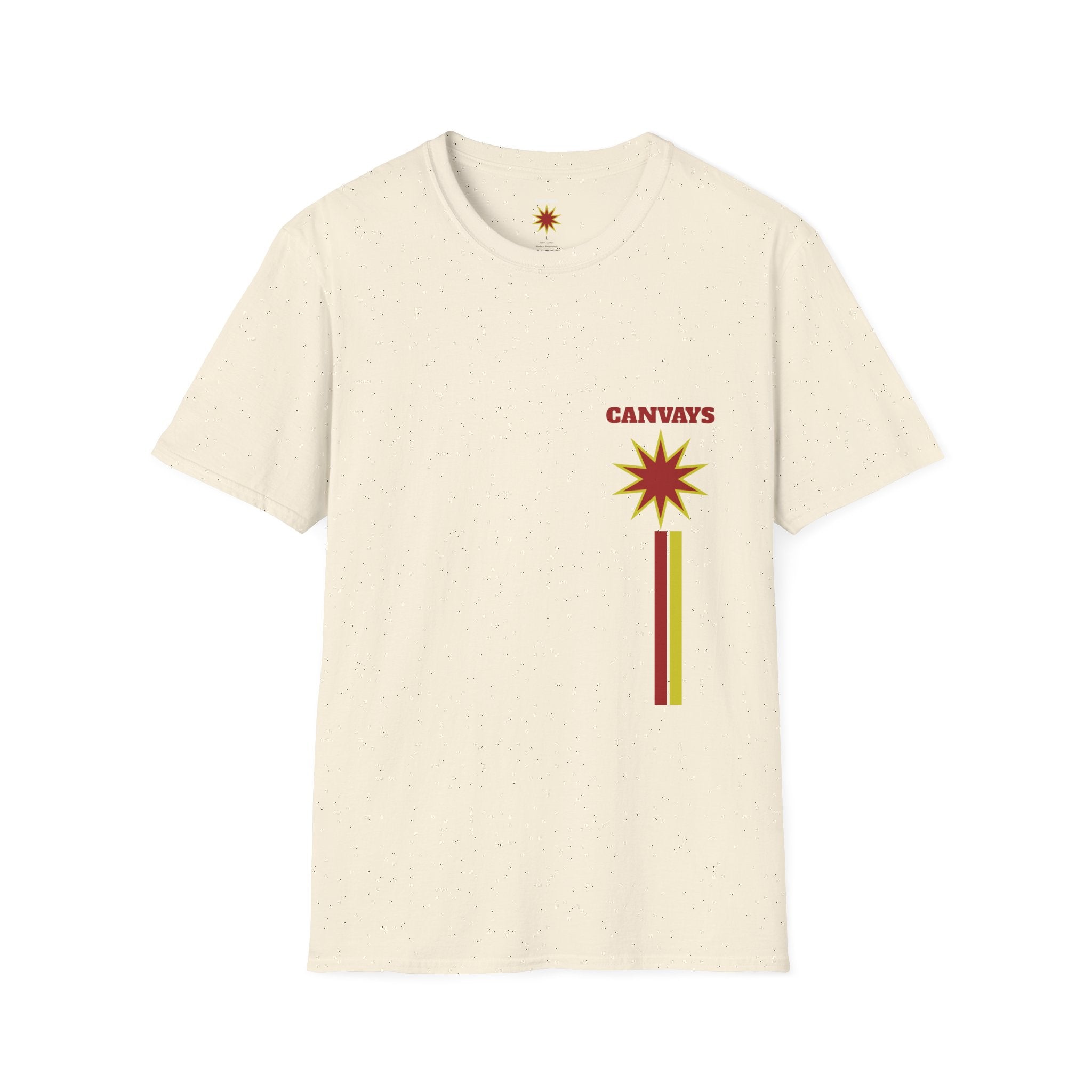 Heart Graphic T-Shirt — Retro Red & Lime Layered Heart Tee