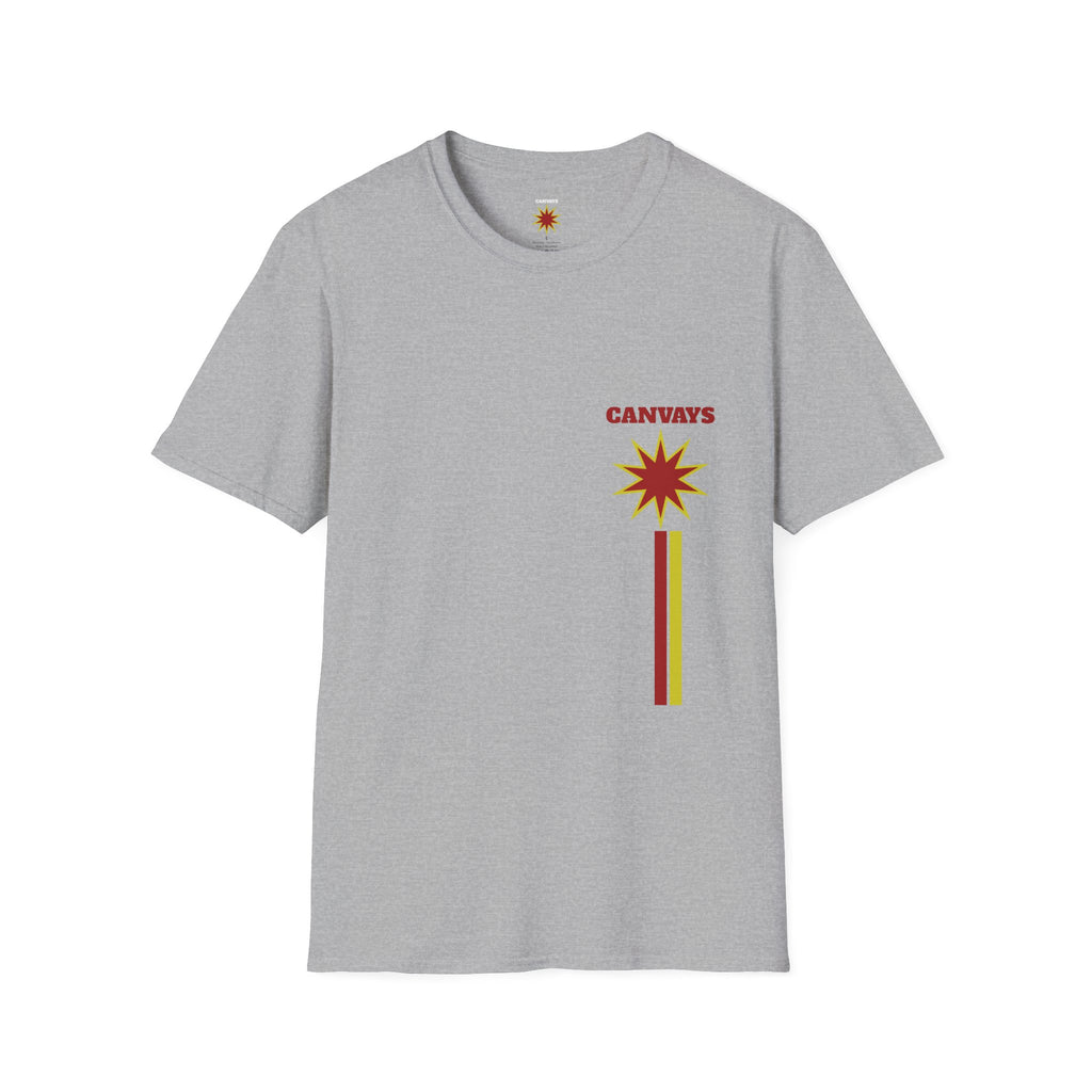 Heart Graphic T-Shirt — Retro Red & Lime Layered Heart Tee