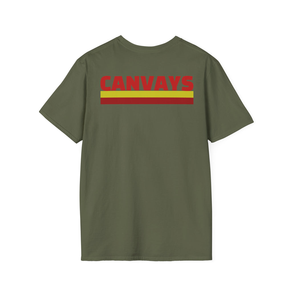Heart Graphic T-Shirt — Retro Red & Lime Layered Heart Tee