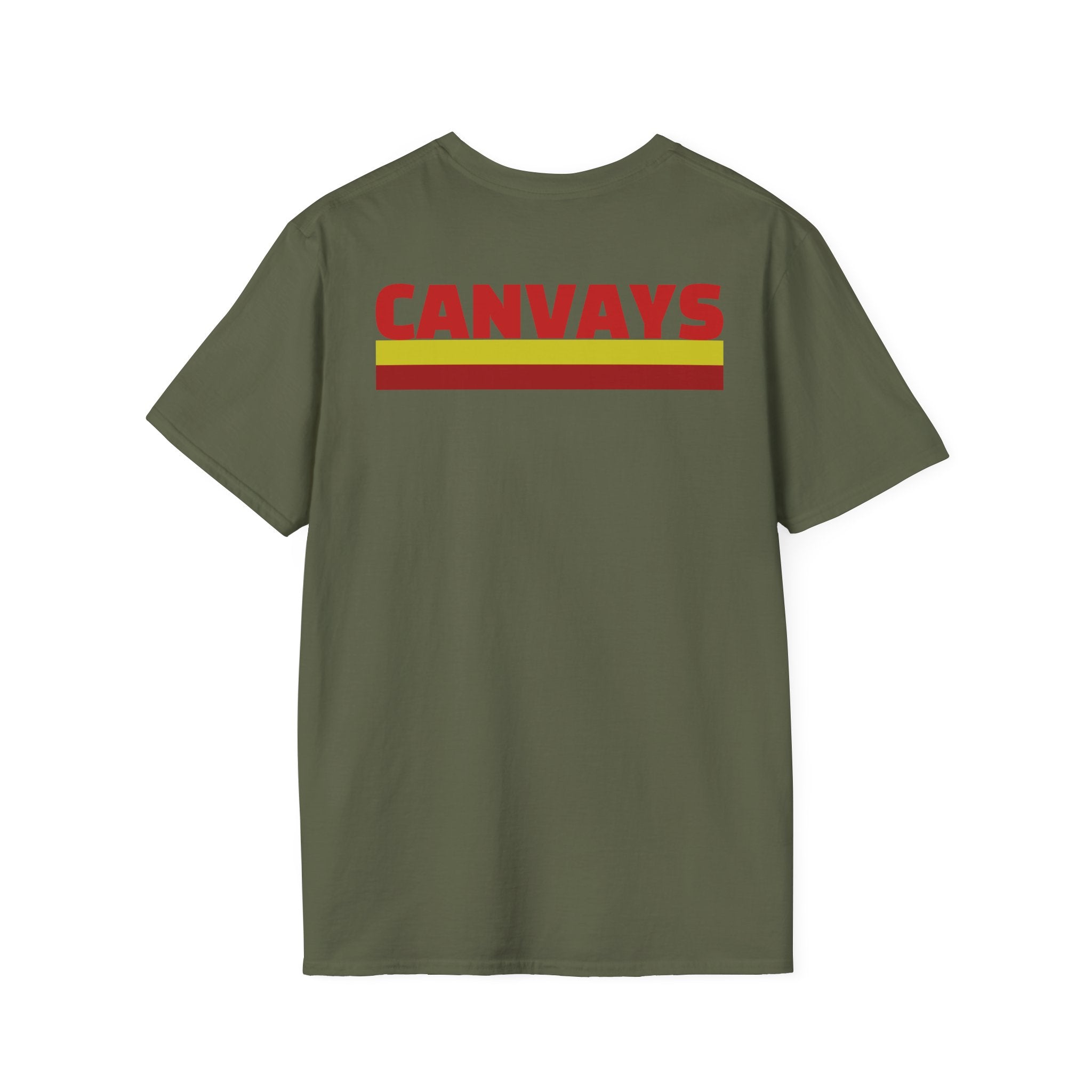 Heart Graphic T-Shirt — Retro Red & Lime Layered Heart Tee