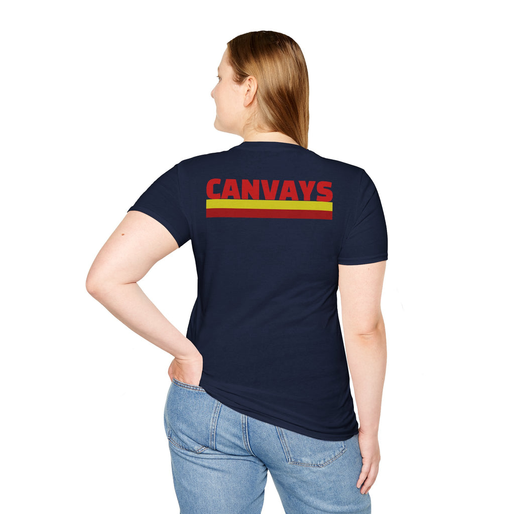 Heart Graphic T-Shirt — Retro Red & Lime Layered Heart Tee