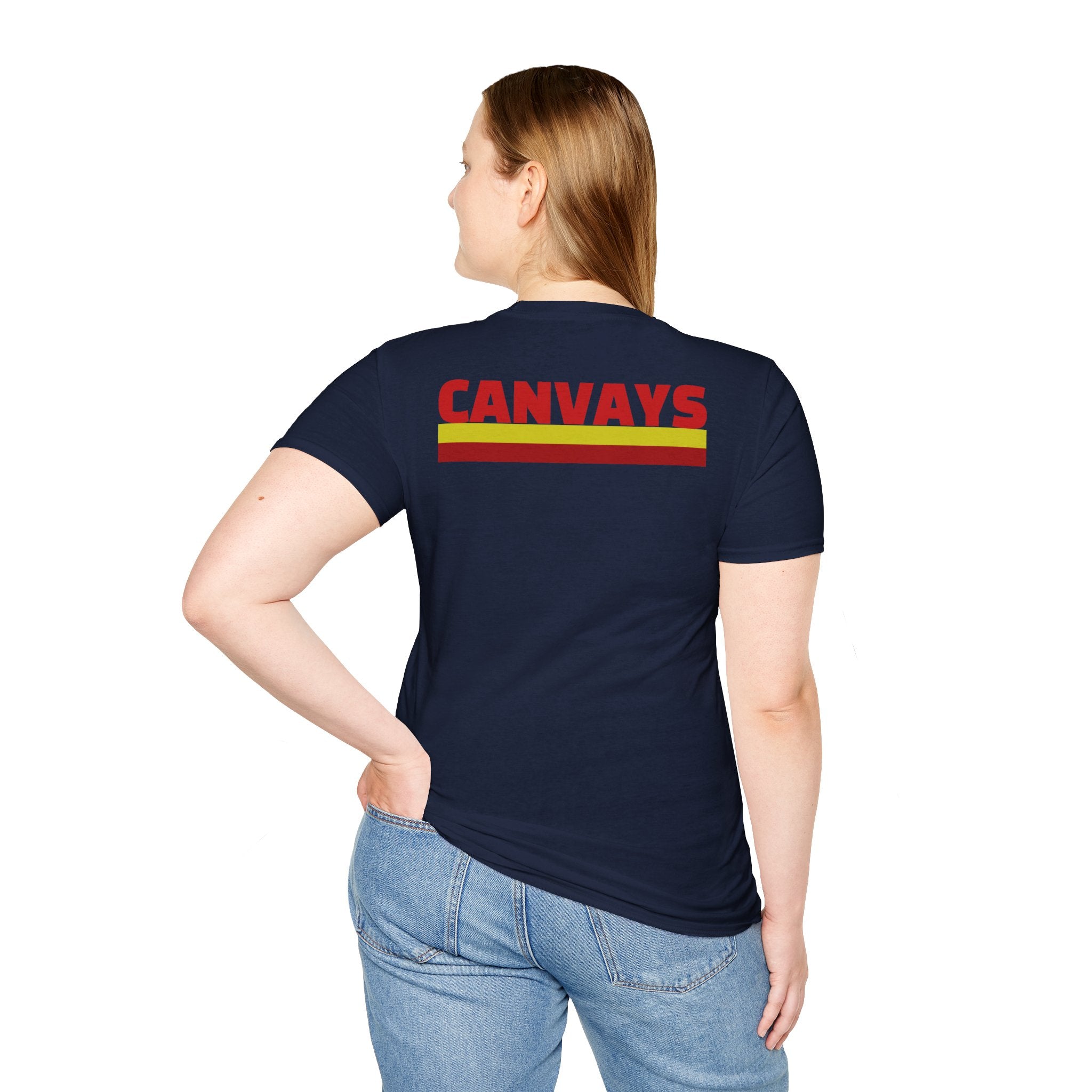 Heart Graphic T-Shirt — Retro Red & Lime Layered Heart Tee