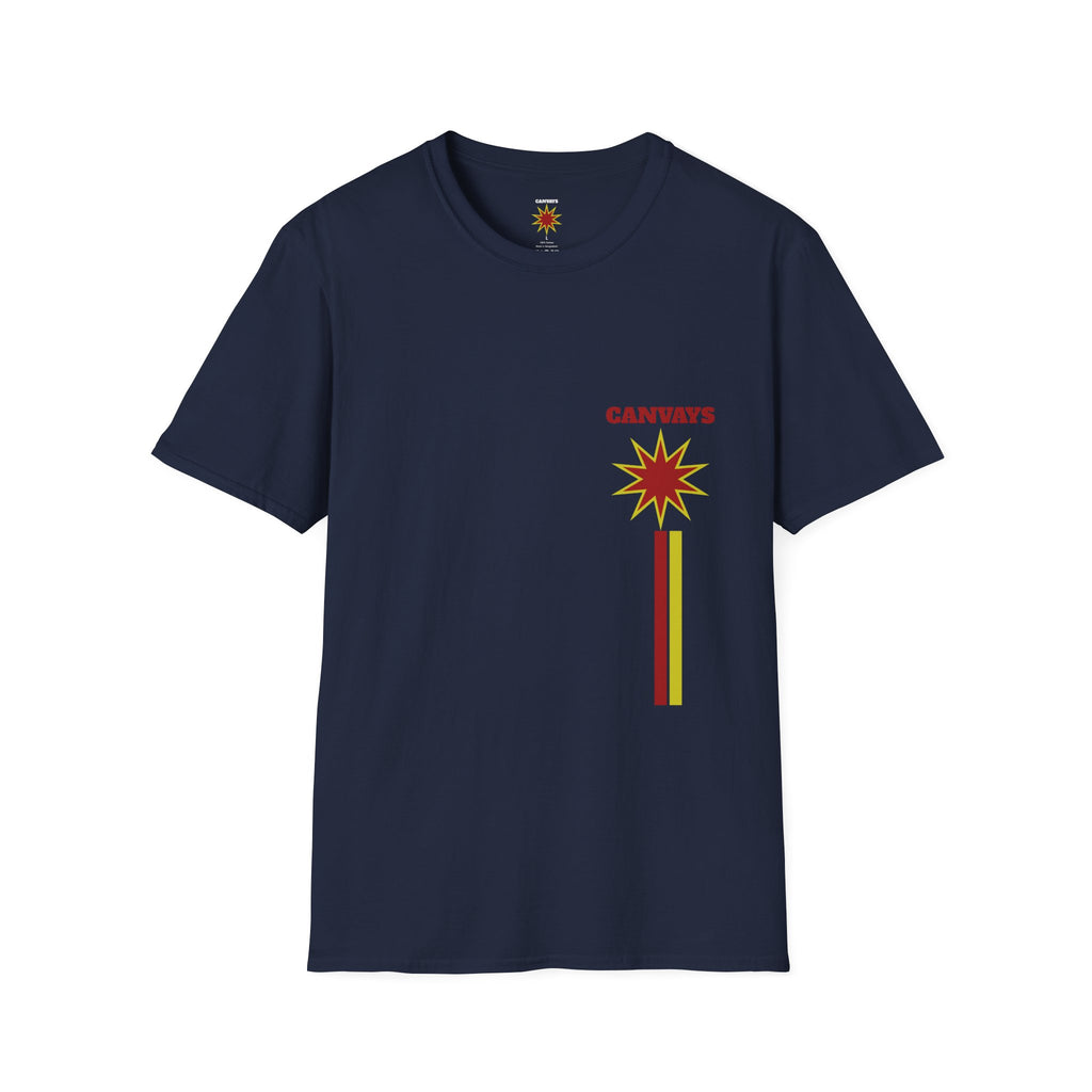 Heart Graphic T-Shirt — Retro Red & Lime Layered Heart Tee