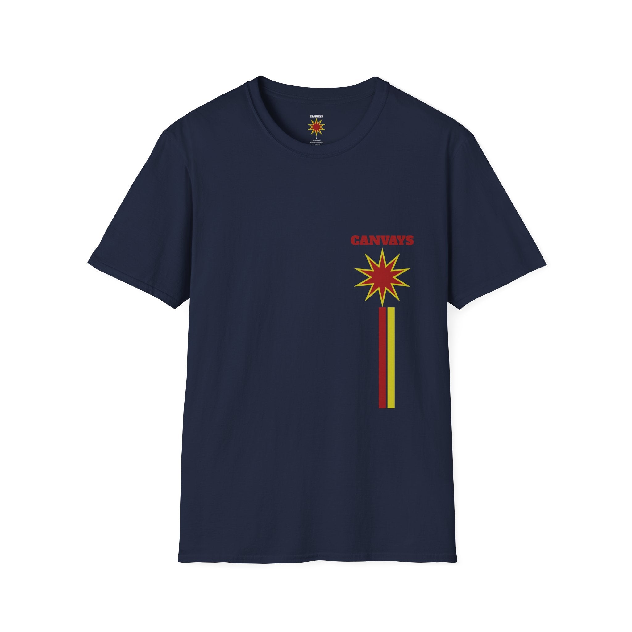 Heart Graphic T-Shirt — Retro Red & Lime Layered Heart Tee