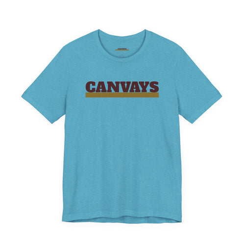Canvays Retro Stripe T-Shirt — Bold Logo Tee