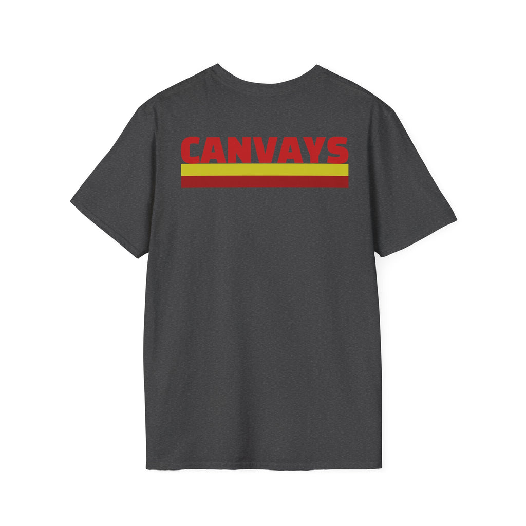 Heart Graphic T-Shirt — Retro Red & Lime Layered Heart Tee