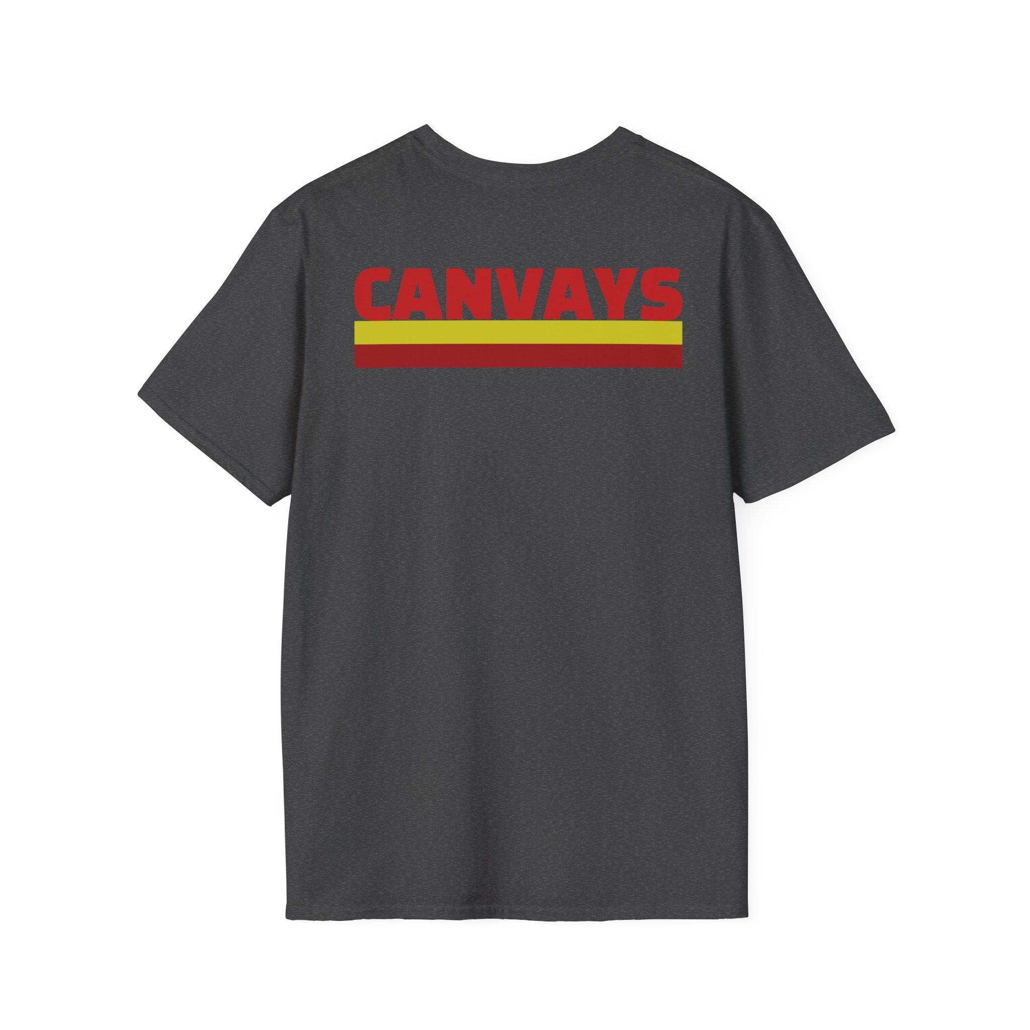 Heart Graphic T-Shirt — Retro Red & Lime Layered Heart Tee