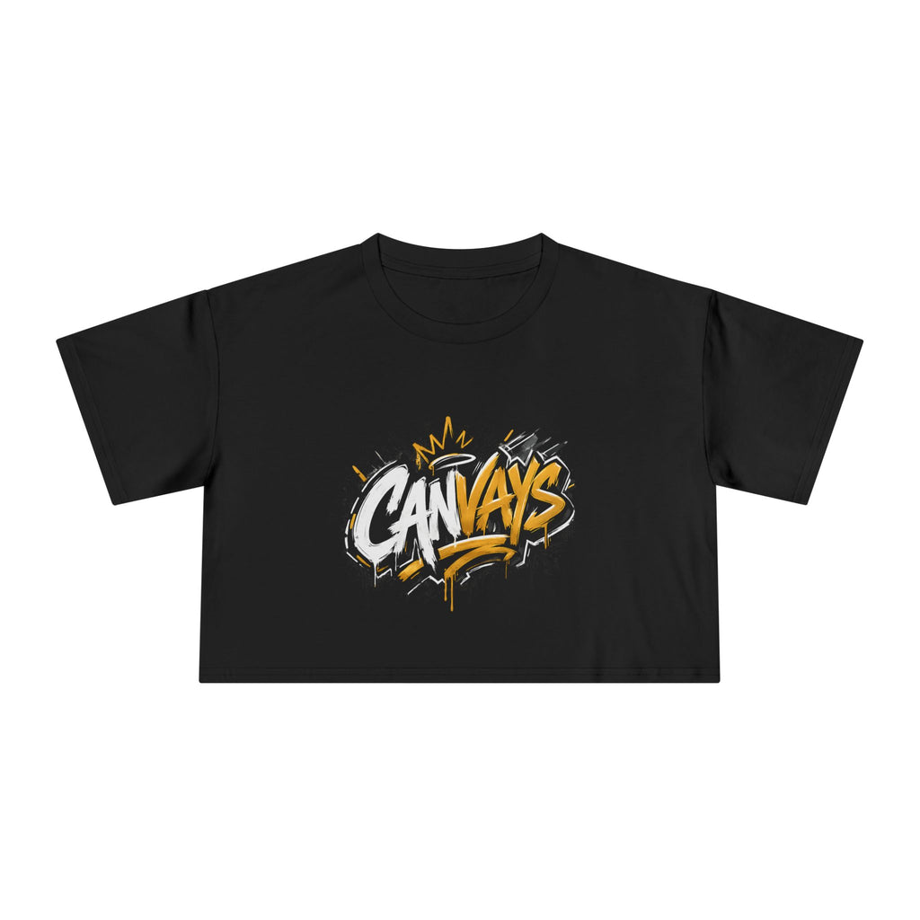 Graffiti "Canvays" Women's Crop Tee — Urban Street Style Graphic Top