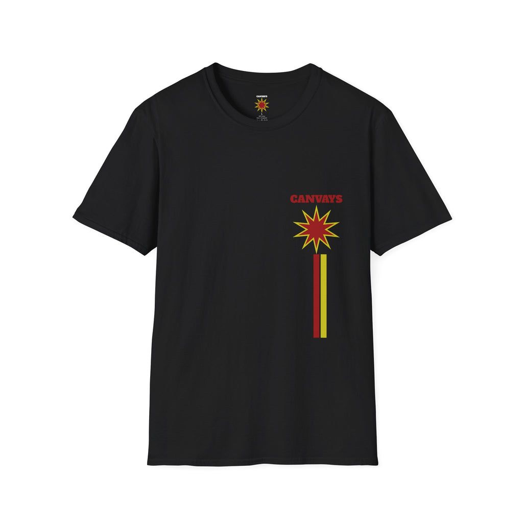 Heart Graphic T-Shirt — Retro Red & Lime Layered Heart Tee