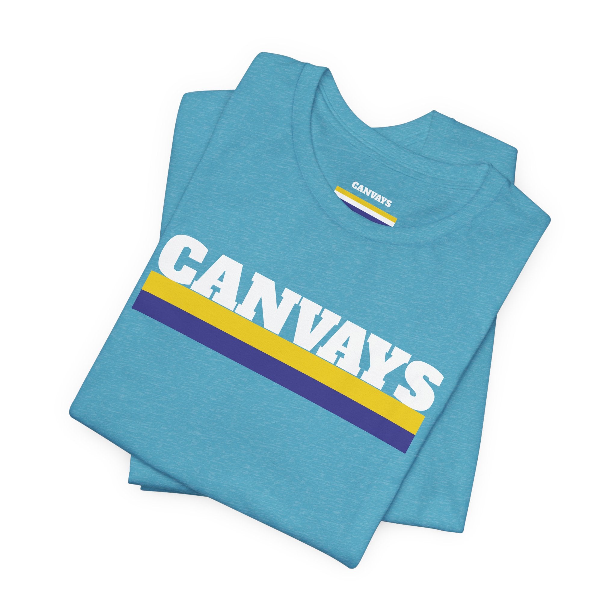 Canvays Retro Stripe T-Shirt — Bold Logo Tee