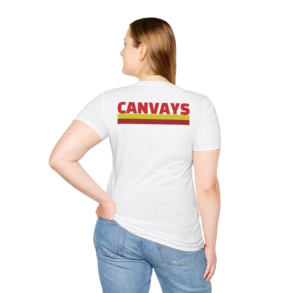 Heart Graphic T-Shirt — Retro Red & Lime Layered Heart Tee