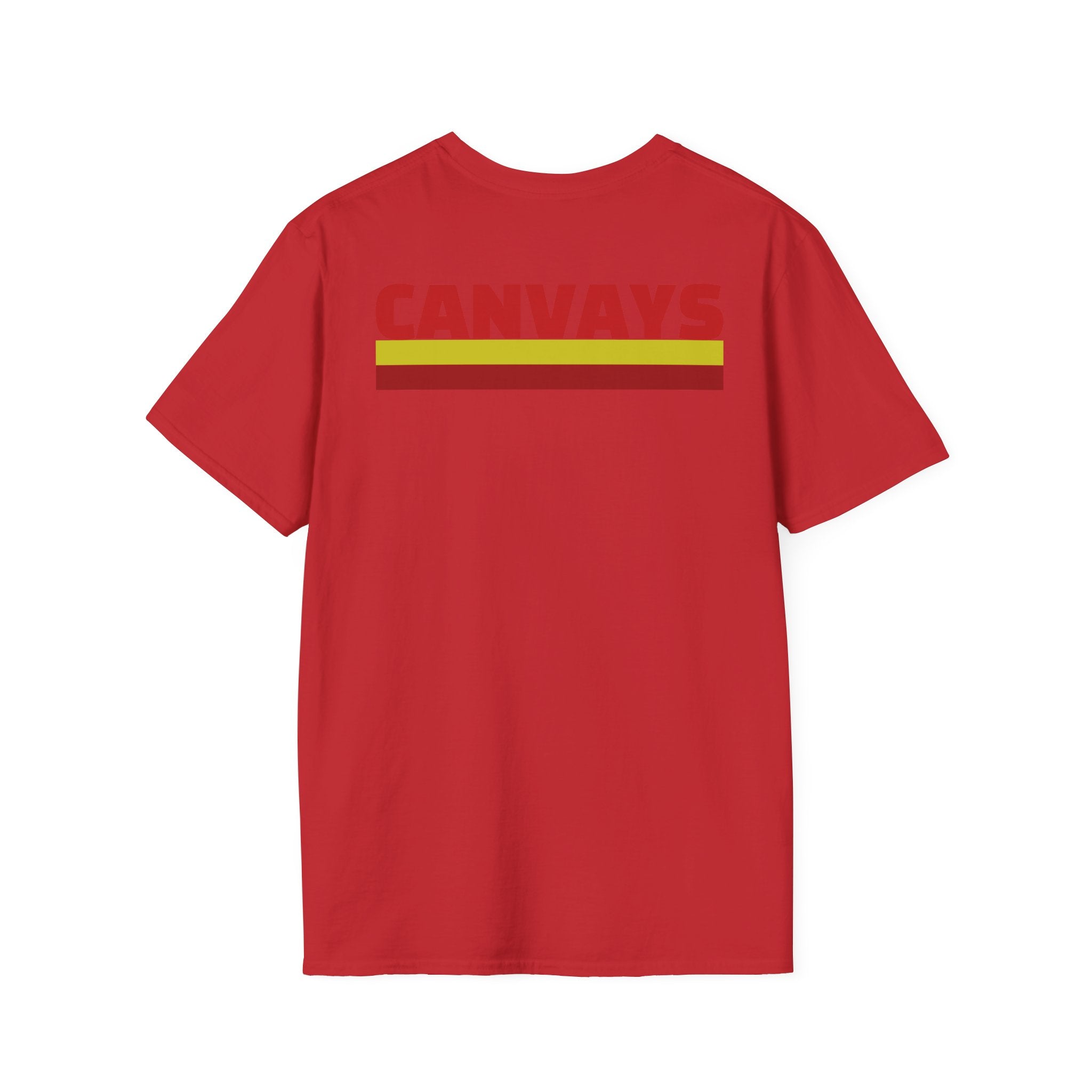 Heart Graphic T-Shirt — Retro Red & Lime Layered Heart Tee