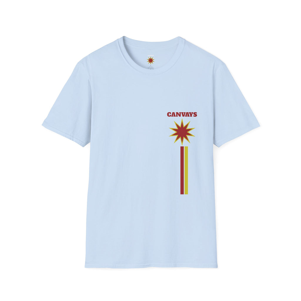 Heart Graphic T-Shirt — Retro Red & Lime Layered Heart Tee