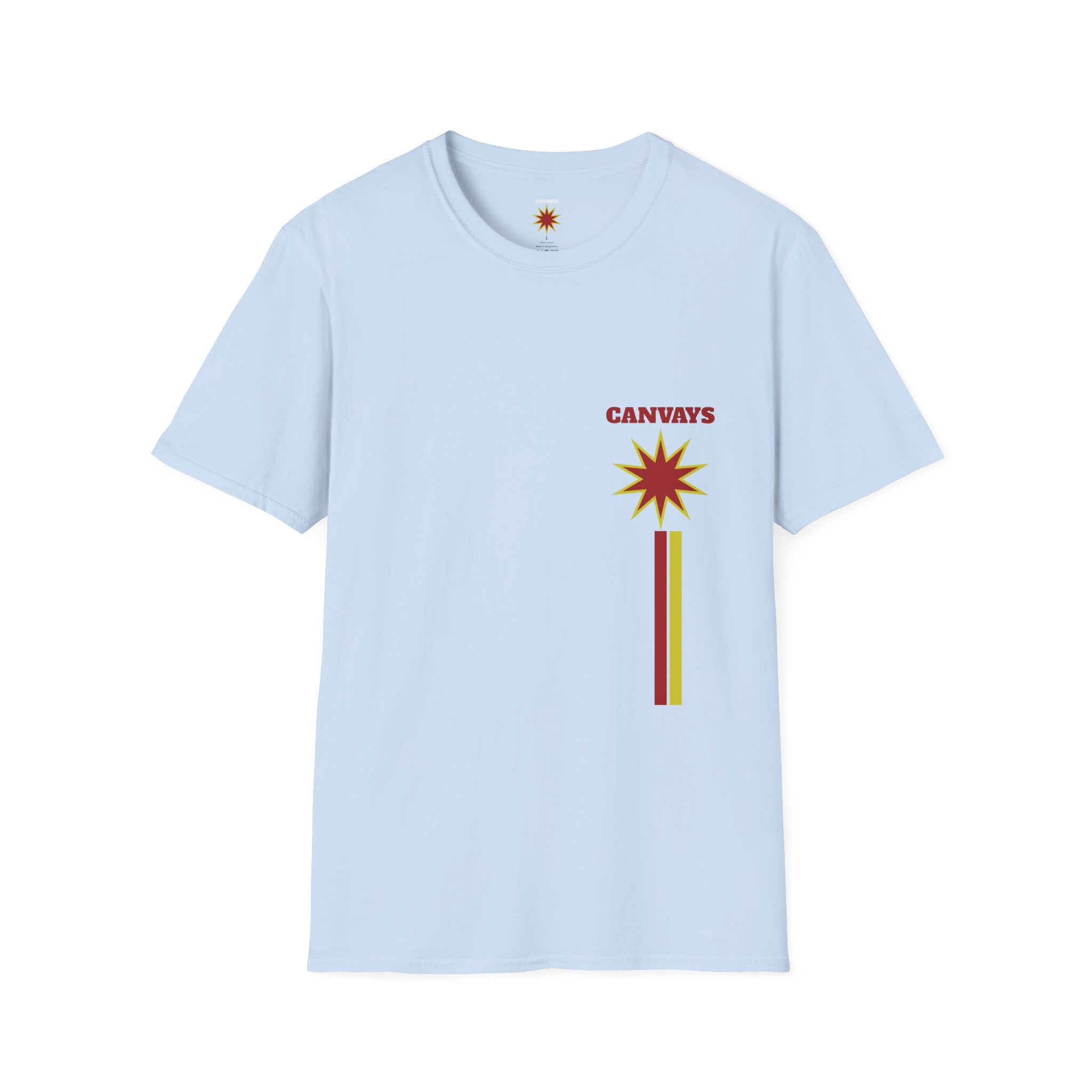 Heart Graphic T-Shirt — Retro Red & Lime Layered Heart Tee