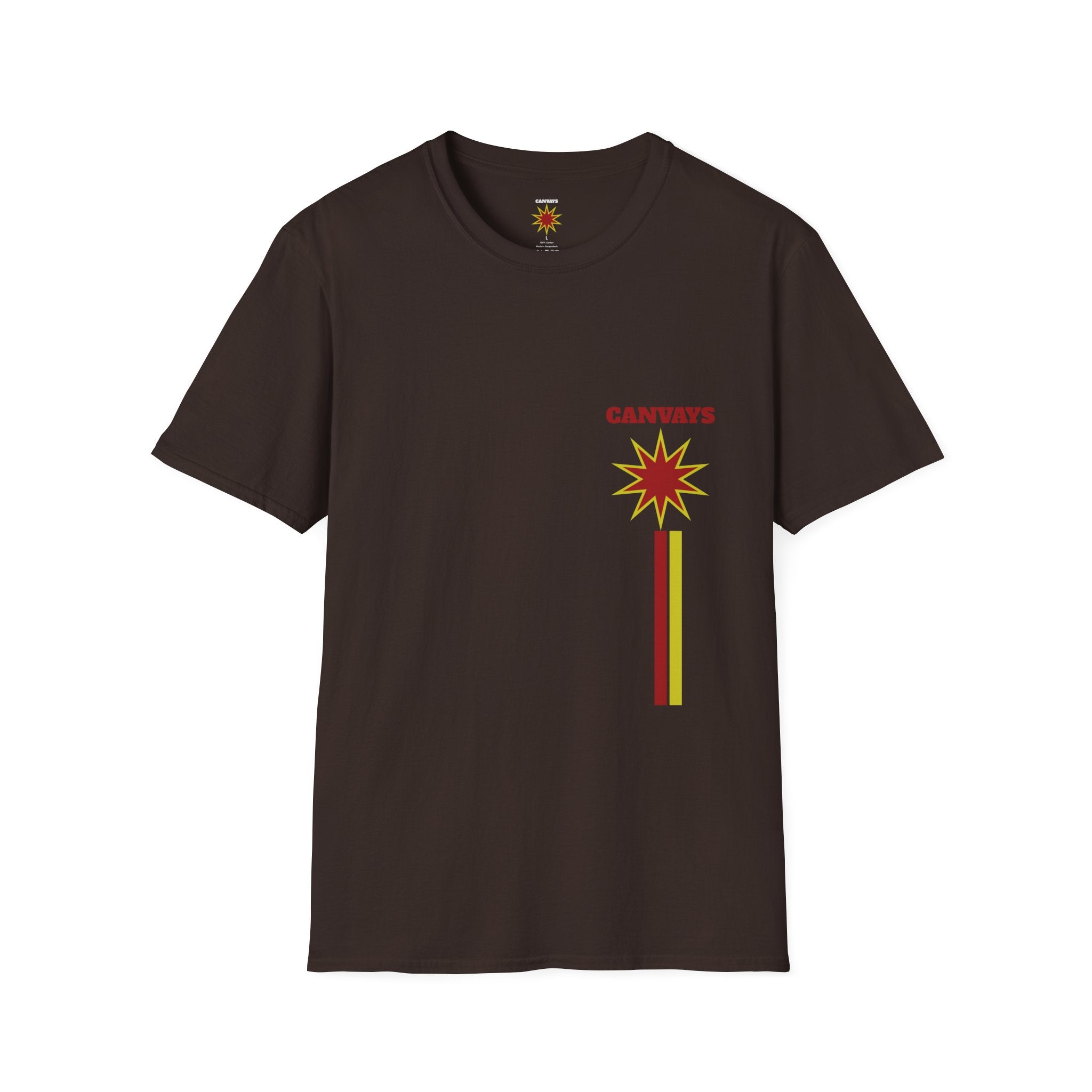 Heart Graphic T-Shirt — Retro Red & Lime Layered Heart Tee