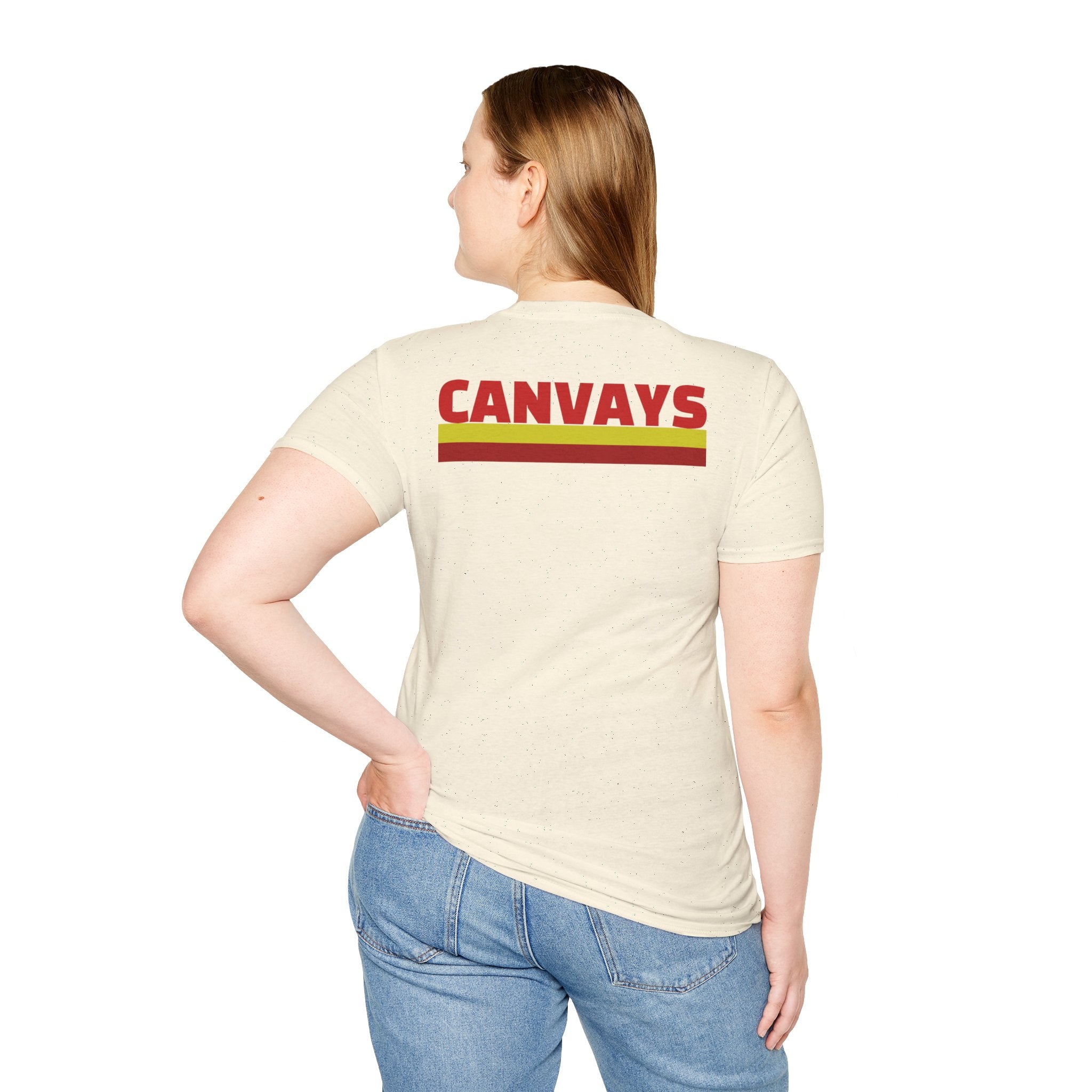 Heart Graphic T-Shirt — Retro Red & Lime Layered Heart Tee