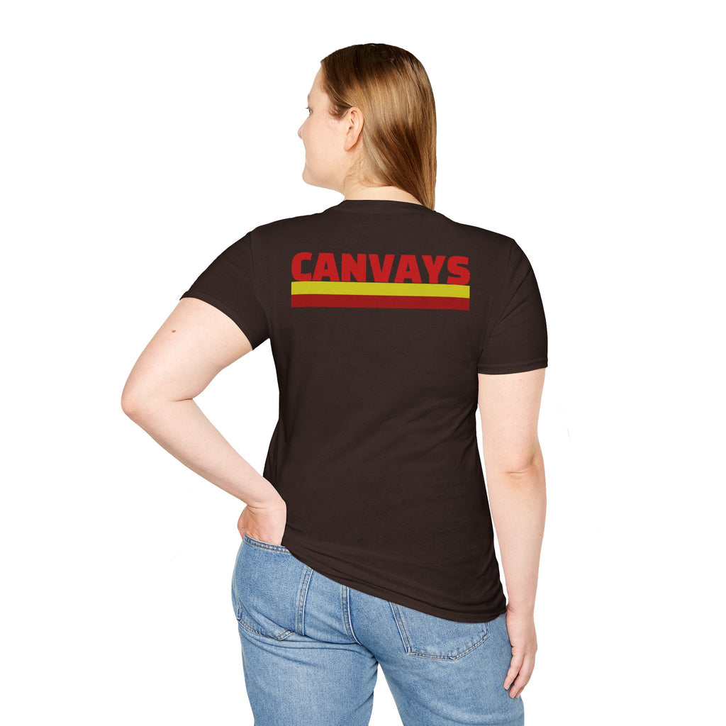 Heart Graphic T-Shirt — Retro Red & Lime Layered Heart Tee