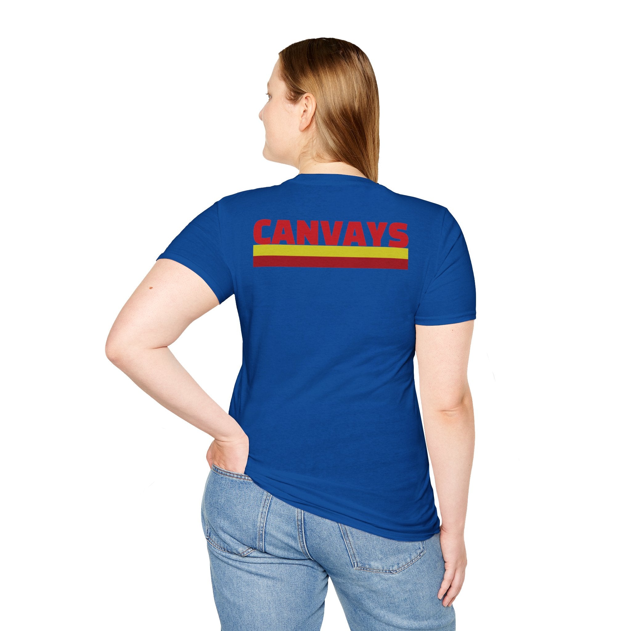 Heart Graphic T-Shirt — Retro Red & Lime Layered Heart Tee