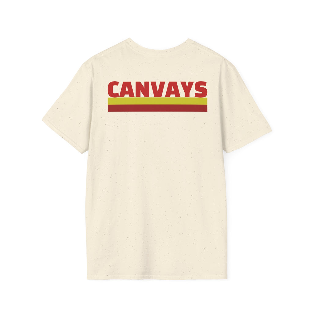 Heart Graphic T-Shirt — Retro Red & Lime Layered Heart Tee