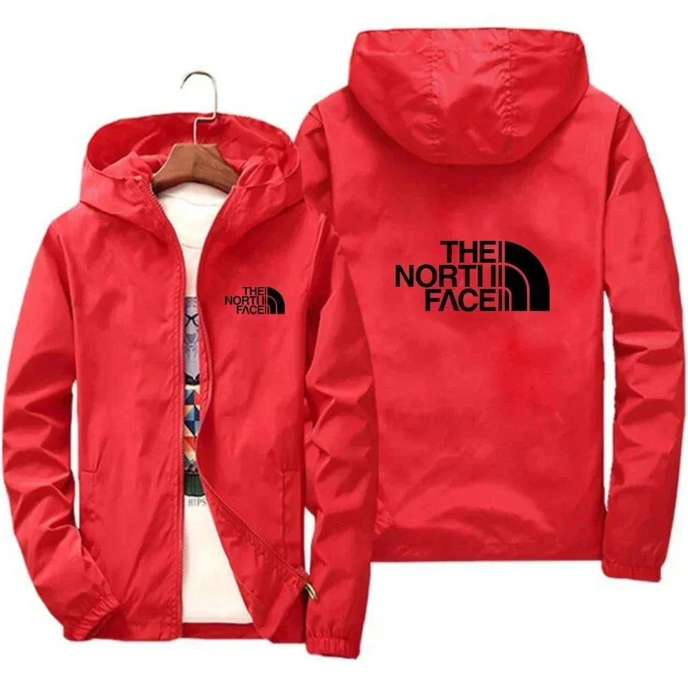 2026 model men's casual outdoor sportswear. Men's fashionable jacket, large size S-7XL model. Windproof zipper hooded jacket