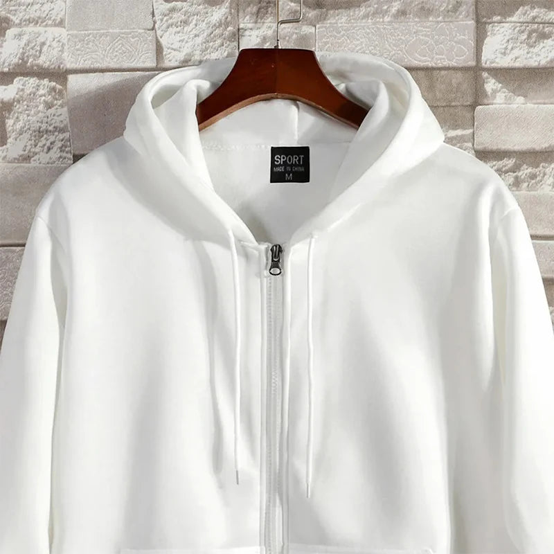 Sudaderas con cremallera Otoño Invierno Para Hombre Nueva Sudadera con Capucha de Manga Larga Moda Casual Ropa Deportiva Para Hombre Ropa Suelta