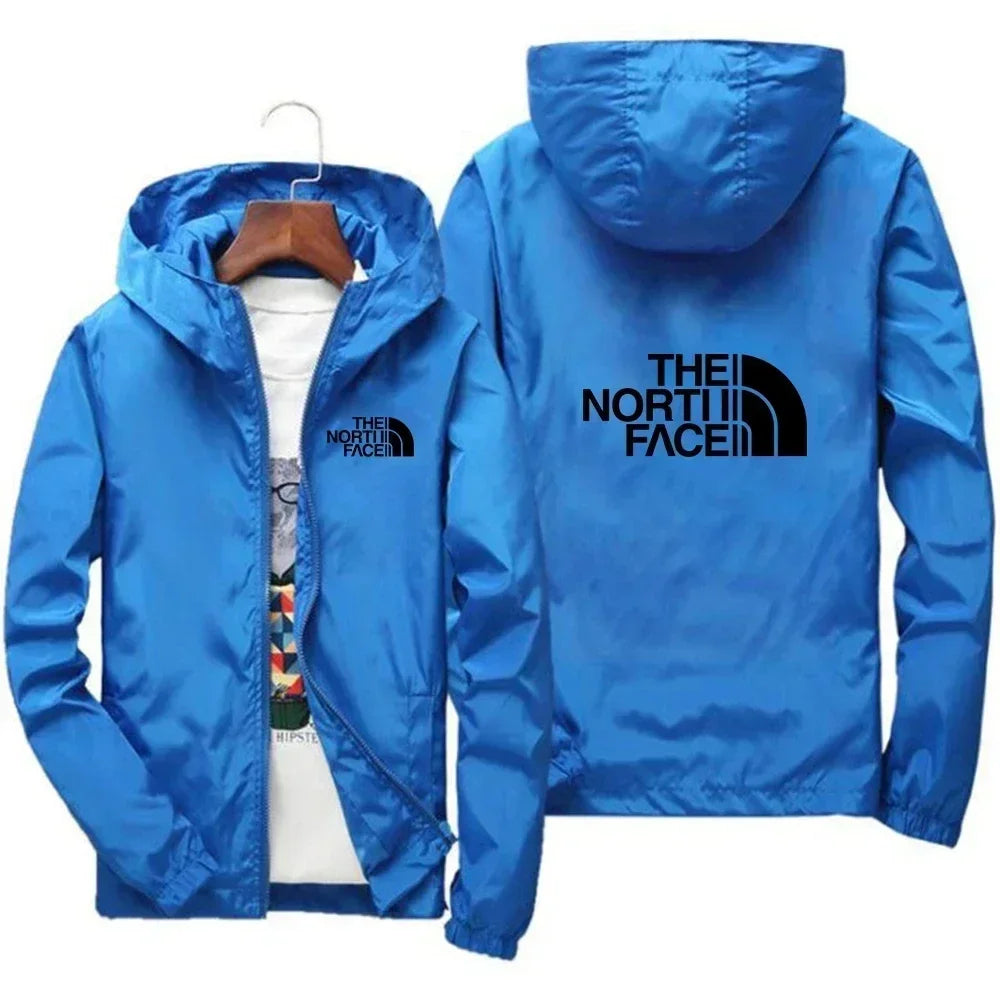 2026 model men's casual outdoor sportswear. Men's fashionable jacket, large size S-7XL model. Windproof zipper hooded jacket