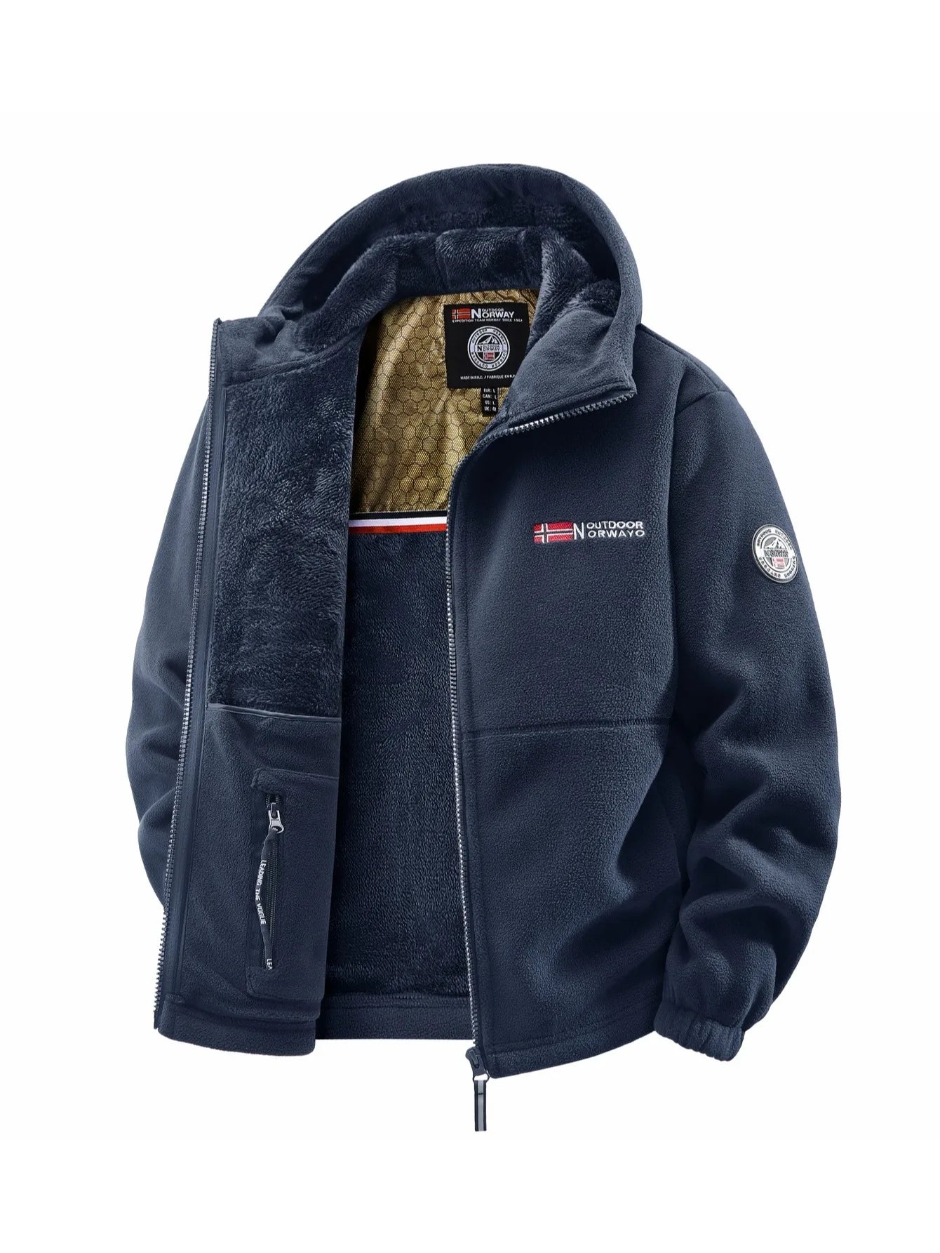 Chaqueta con capucha para hombre de otoño e invierno, adecuada para el uso diario en casa, para viajes, fiestas, desplazamientos, moda al aire libre versátil, realza el temperamento, ropa de calle, ropa para viajar.