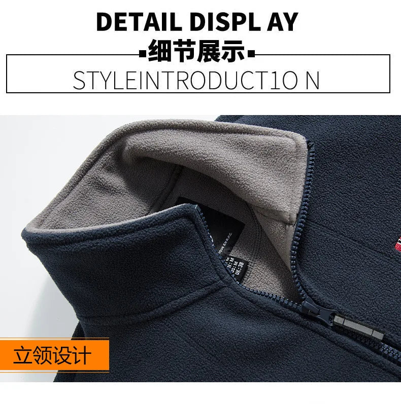 ¡Chaqueta de forro polar noruega! ¡Prenda exterior funcional a prueba de frío y de gran tamaño! Chaqueta de forro polar cálida para otoño e invierno