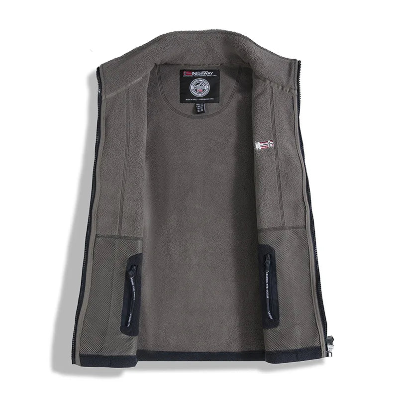 ¡Chaqueta de forro polar noruega! ¡Prenda exterior funcional a prueba de frío y de gran tamaño! Chaqueta de forro polar cálida para otoño e invierno