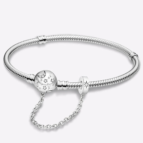 925 Sterling Silver Zircon Sweet Love Heart Bracelet DIY Bead Making Fit Original Bracelets Fine Jewelry Gift