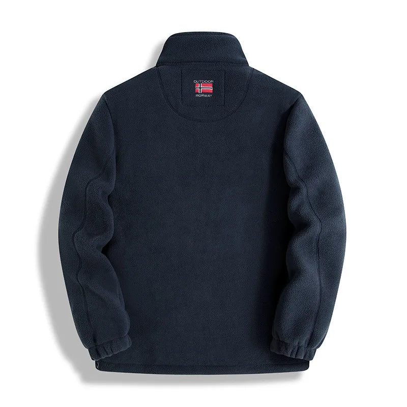 ¡Chaqueta de forro polar noruega! ¡Prenda exterior funcional a prueba de frío y de gran tamaño! Chaqueta de forro polar cálida para otoño e invierno