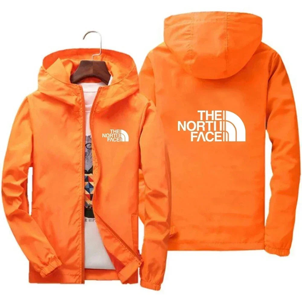 2026 model men's casual outdoor sportswear. Men's fashionable jacket, large size S-7XL model. Windproof zipper hooded jacket
