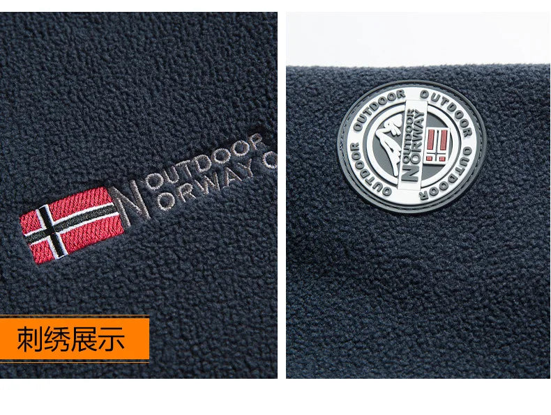 ¡Chaqueta de forro polar noruega! ¡Prenda exterior funcional a prueba de frío y de gran tamaño! Chaqueta de forro polar cálida para otoño e invierno