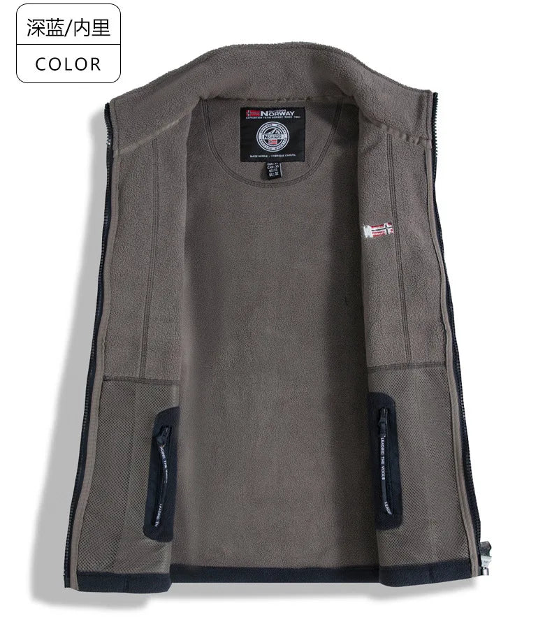 ¡Chaqueta de forro polar noruega! ¡Prenda exterior funcional a prueba de frío y de gran tamaño! Chaqueta de forro polar cálida para otoño e invierno