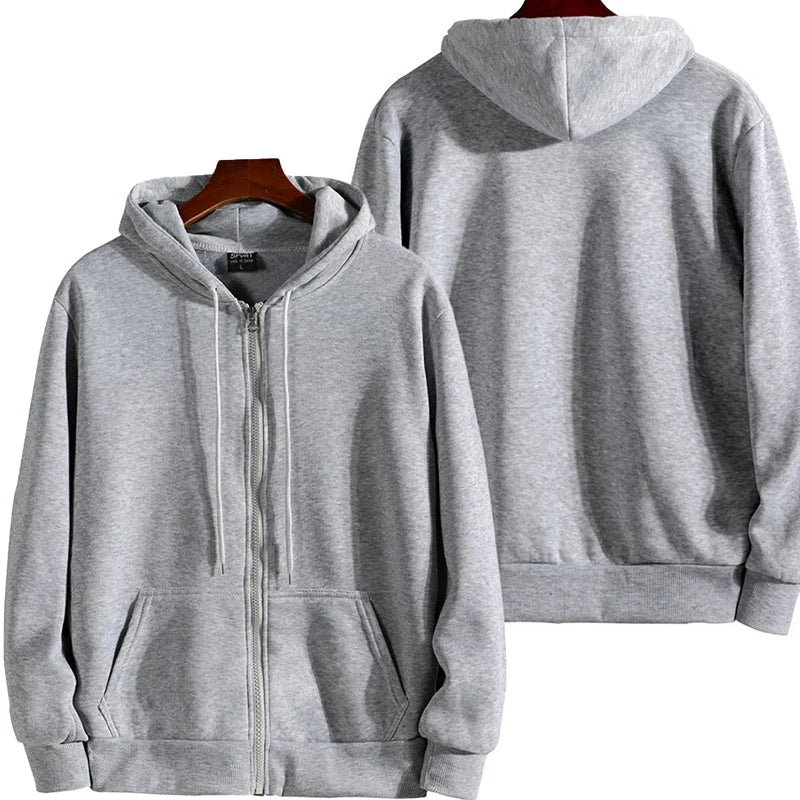 Sudaderas con cremallera Otoño Invierno Para Hombre Nueva Sudadera con Capucha de Manga Larga Moda Casual Ropa Deportiva Para Hombre Ropa Suelta
