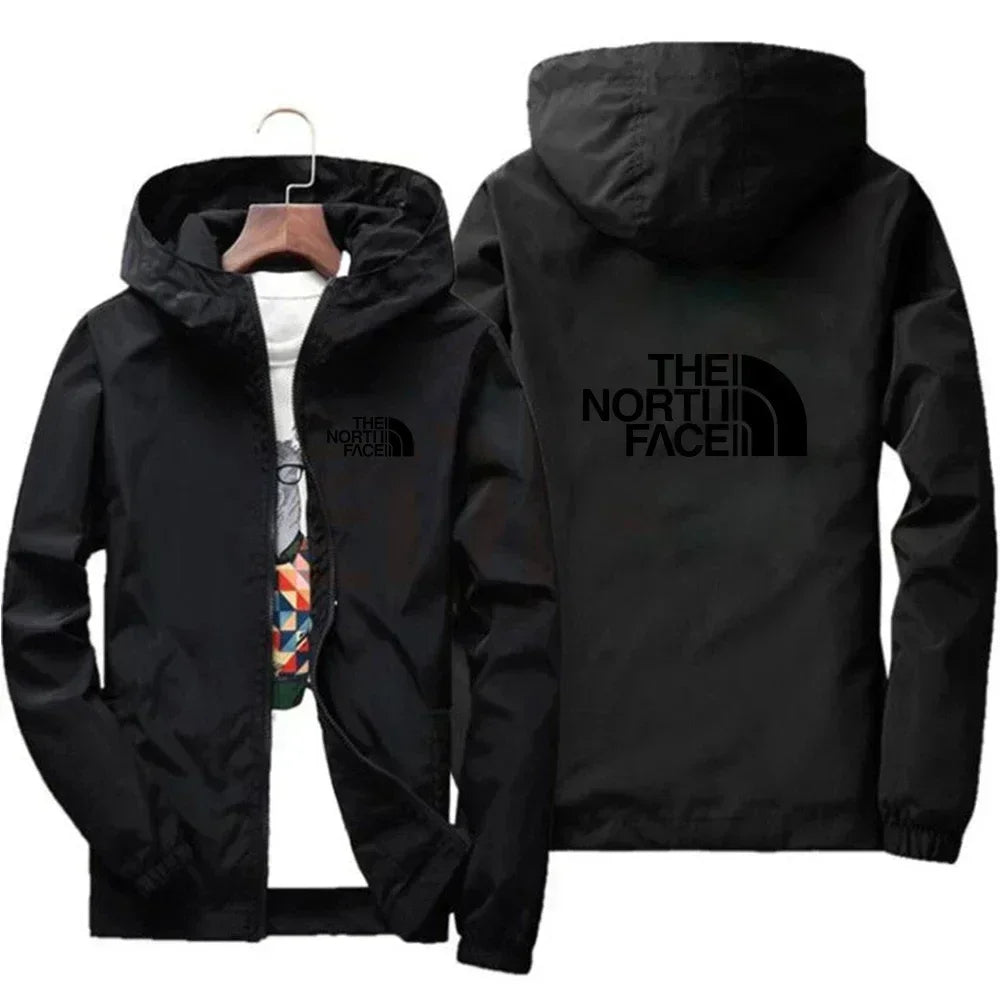 2026 model men's casual outdoor sportswear. Men's fashionable jacket, large size S-7XL model. Windproof zipper hooded jacket