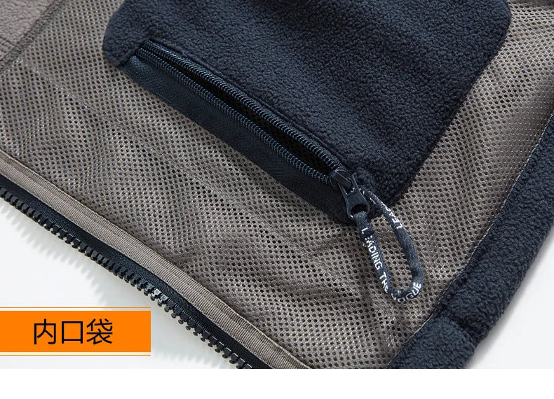 ¡Chaqueta de forro polar noruega! ¡Prenda exterior funcional a prueba de frío y de gran tamaño! Chaqueta de forro polar cálida para otoño e invierno