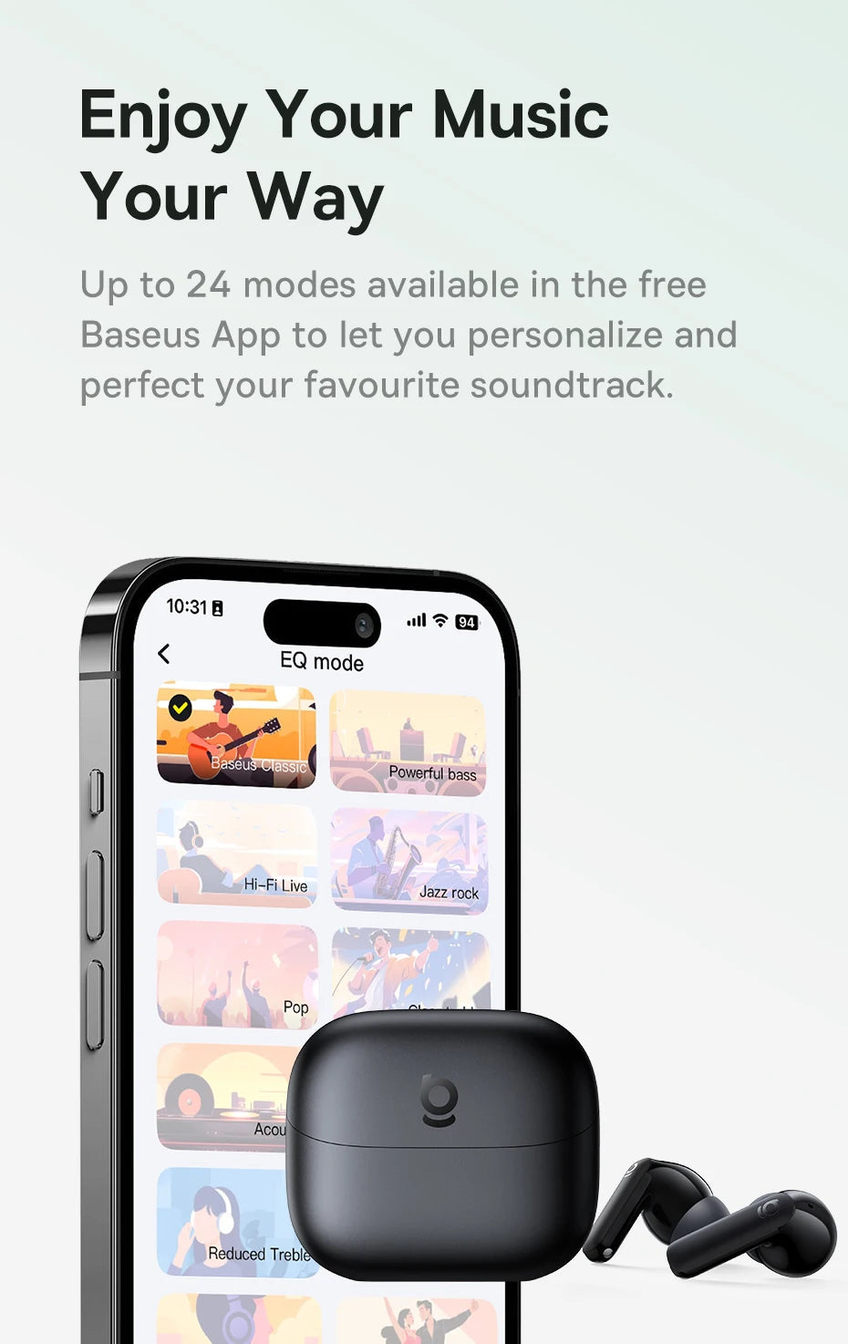 Baseus Bass EP10/BP1 NC -43dB Noise Cancelling ANC True Wireless Earbuds Bluetooth 6.0 In-Ear Wireless Earphones 4-Mics Ear buds