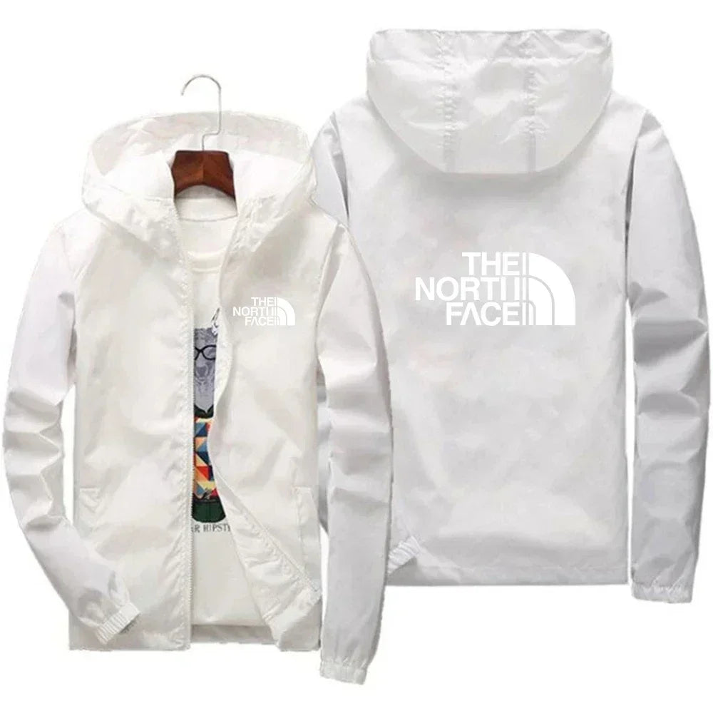 2026 model men's casual outdoor sportswear. Men's fashionable jacket, large size S-7XL model. Windproof zipper hooded jacket