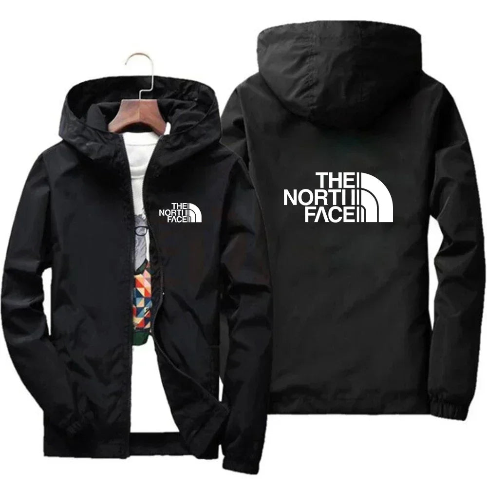 2026 model men's casual outdoor sportswear. Men's fashionable jacket, large size S-7XL model. Windproof zipper hooded jacket