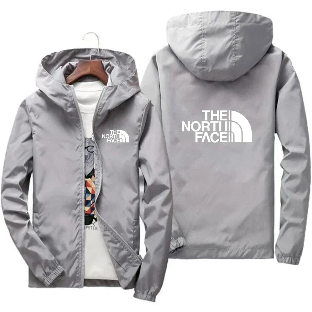 2026 model men's casual outdoor sportswear. Men's fashionable jacket, large size S-7XL model. Windproof zipper hooded jacket