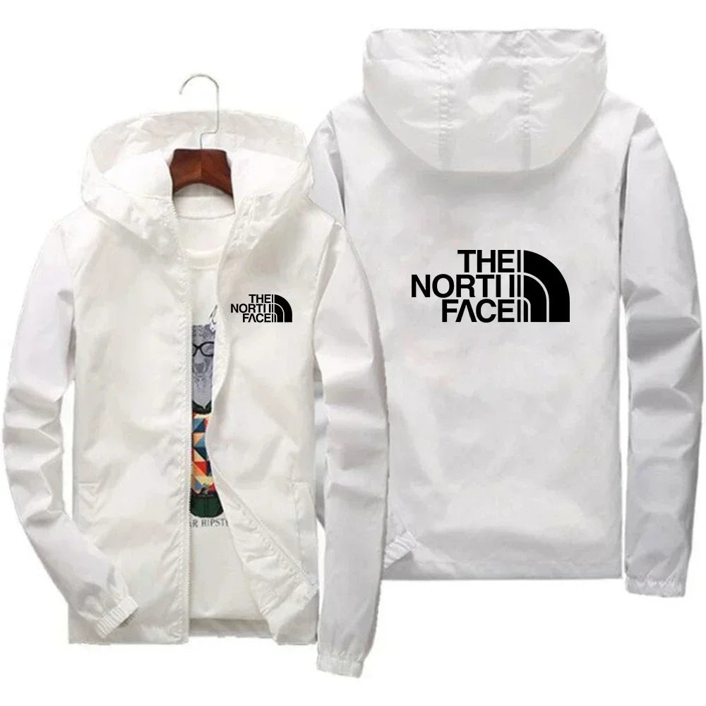 2026 model men's casual outdoor sportswear. Men's fashionable jacket, large size S-7XL model. Windproof zipper hooded jacket
