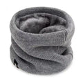 Warm Knitted Scarf Thickened Plush Windproof Winter Neck Gaiter Cold-proof Outdoor Sport Skiing Running Men Women Tube Scarf