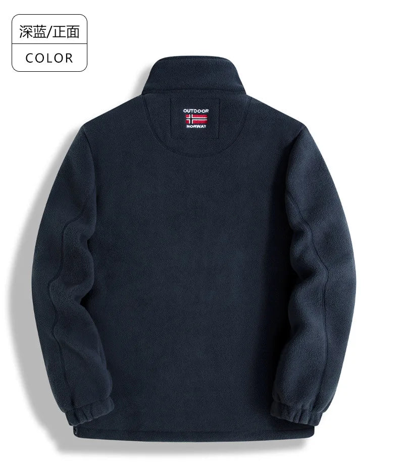 ¡Chaqueta de forro polar noruega! ¡Prenda exterior funcional a prueba de frío y de gran tamaño! Chaqueta de forro polar cálida para otoño e invierno