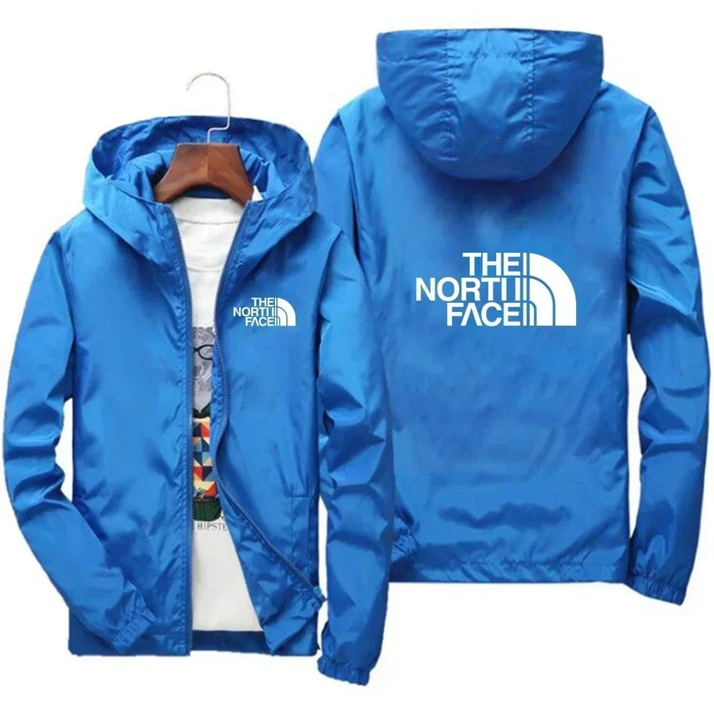 2026 model men's casual outdoor sportswear. Men's fashionable jacket, large size S-7XL model. Windproof zipper hooded jacket