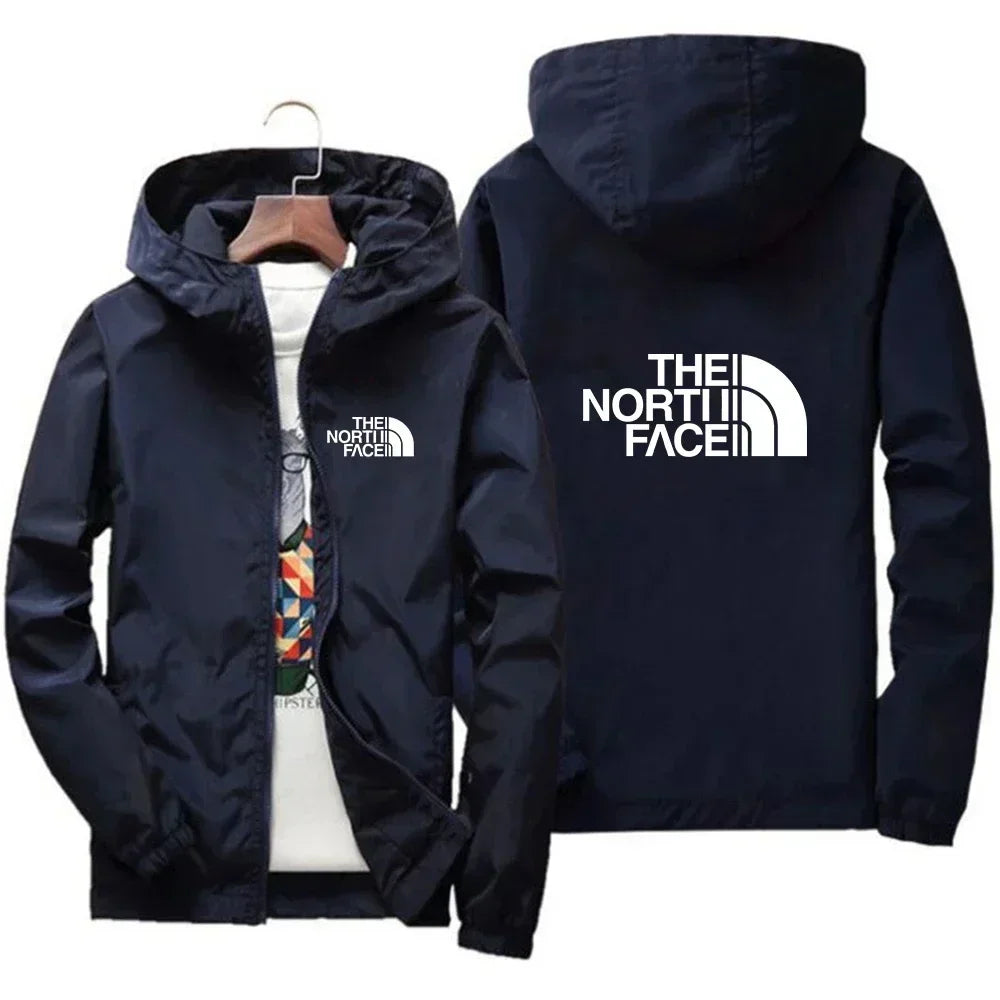 2026 model men's casual outdoor sportswear. Men's fashionable jacket, large size S-7XL model. Windproof zipper hooded jacket